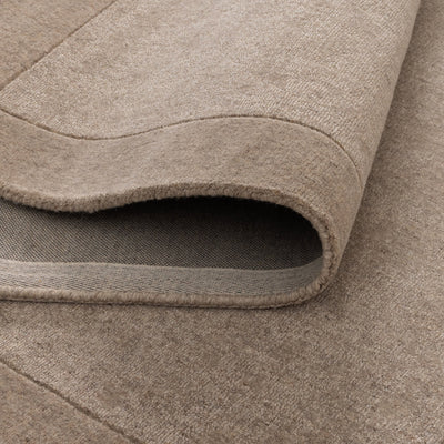 Aspen Plain Camel Border Wool Rug