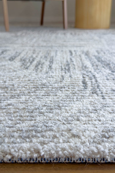 Ibiza Grid Cream Light Grey Rug