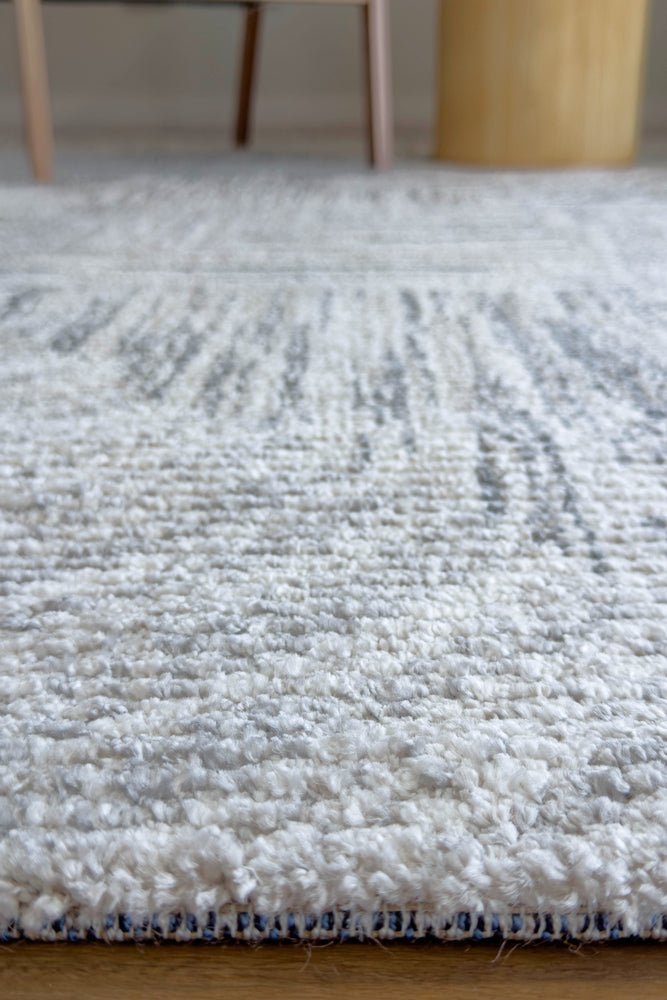 Ibiza Grid Cream Light Grey Rug