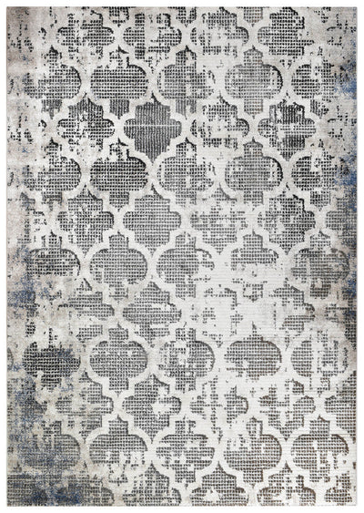 Ibiza Moroccan Dark Grey Cream Rug