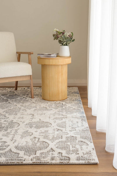 Ibiza Moroccan Dark Grey Cream Rug