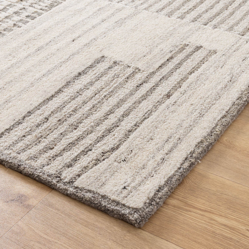 Denver Como Grey Natural Wool Rug - CASS02