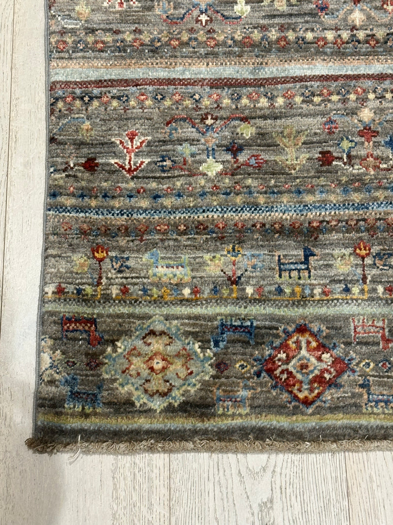 Kazak Khorjin Handmade Vegi Dye Rug (SKT550-1991) 98X58CM