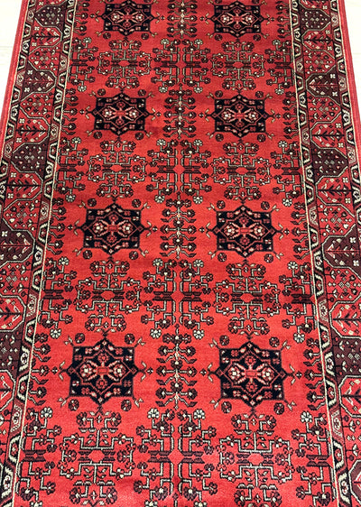 Hereke Tribal Red Silk Road Runner Rug