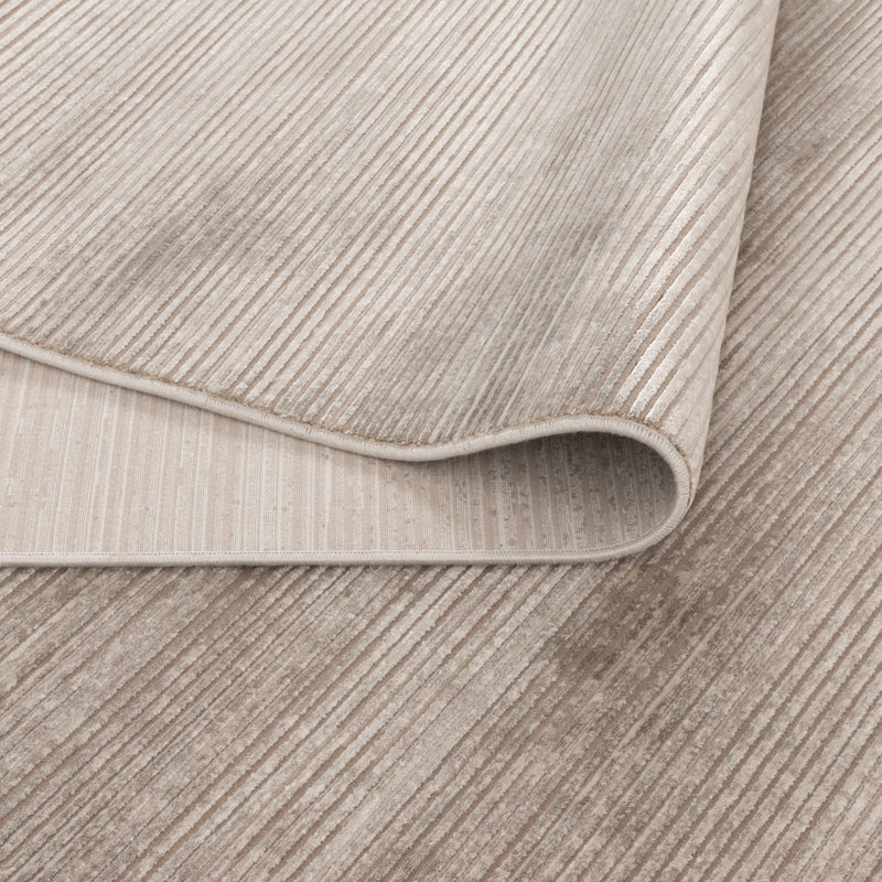 Castle Silky Sleek Stripe 2 Beige Rug
