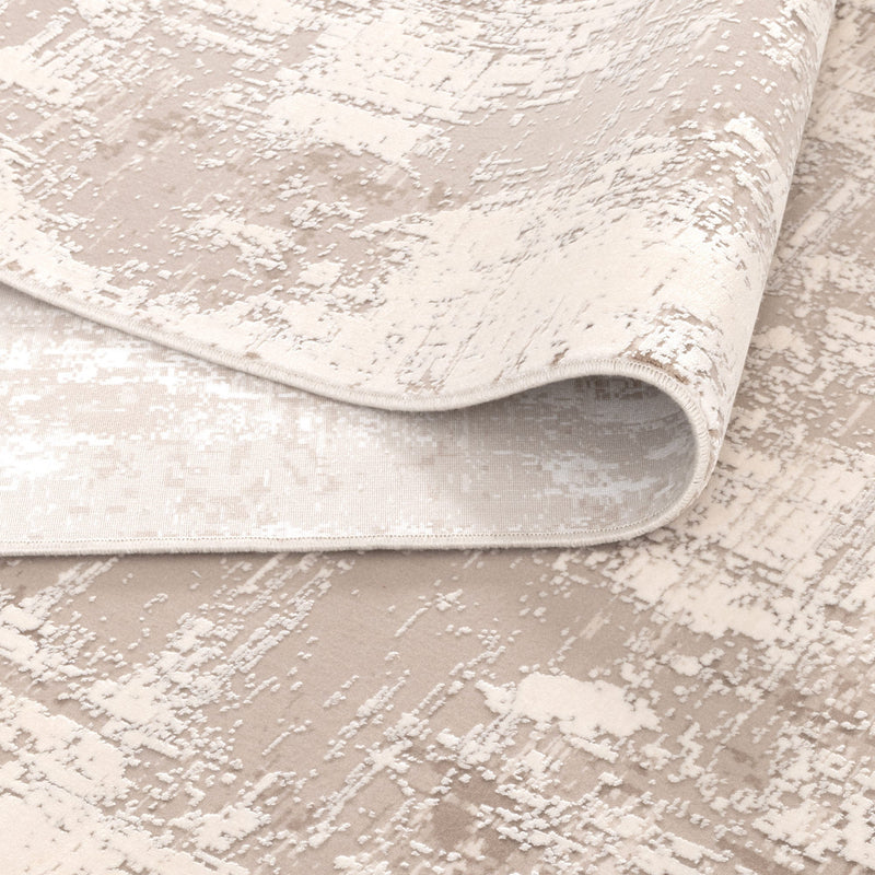 Castle Distressed 7 Beige White Rug