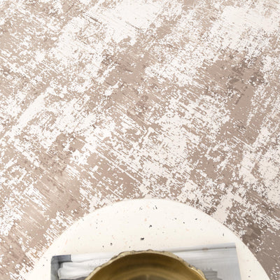 Castle Distressed 7 Beige White Rug