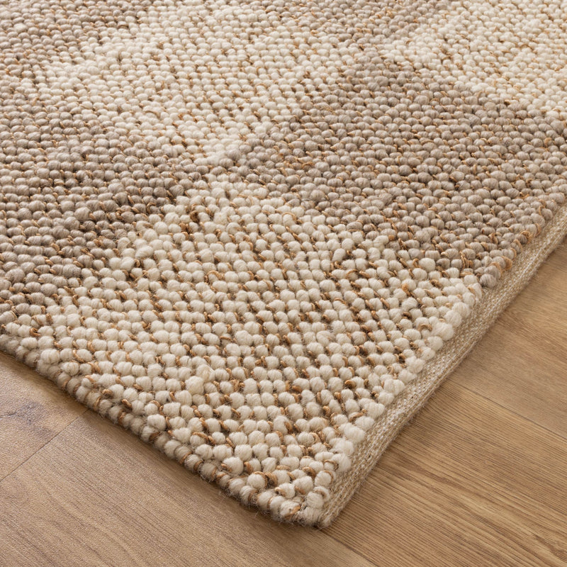 Hamilton Check Beige Ivory Jute and Wool Rug