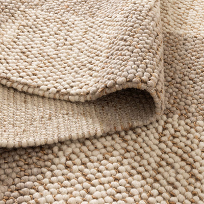 Hamilton Check Beige Ivory Jute and Wool Rug