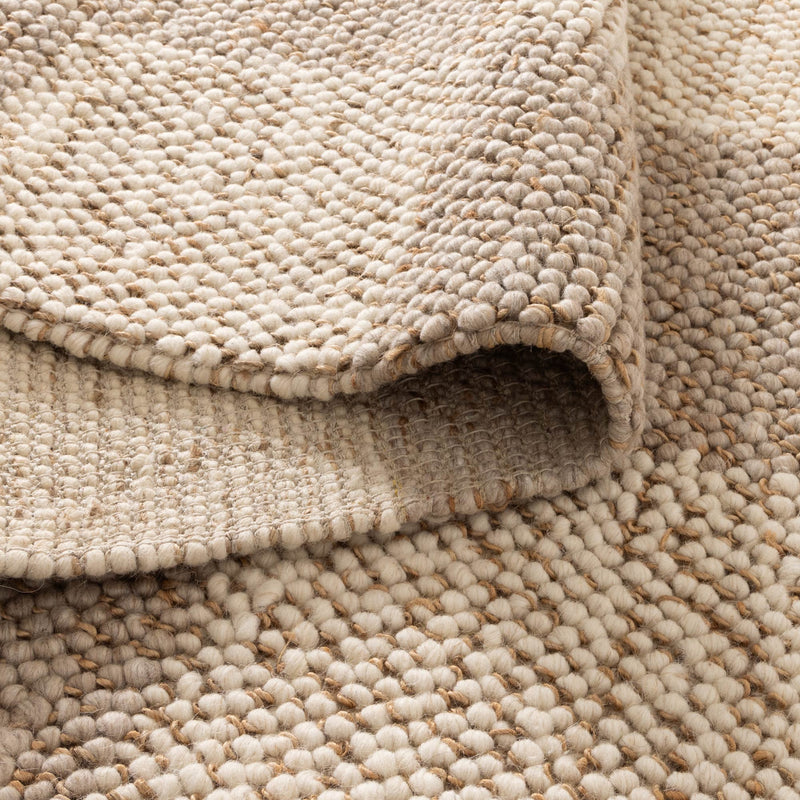 Hamilton Check Beige Ivory Jute and Wool Rug