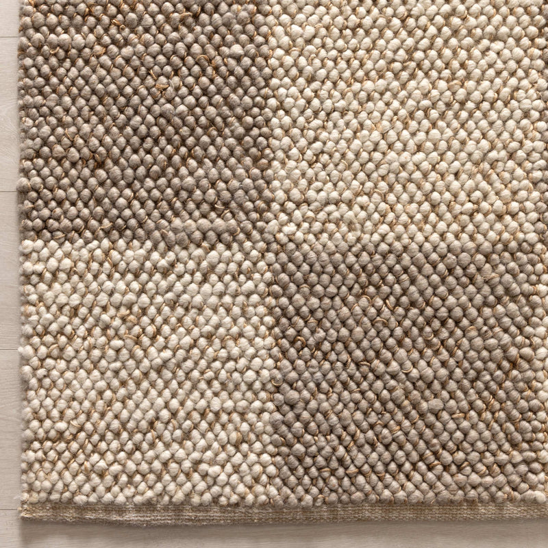 Hamilton Check Beige Ivory Jute and Wool Rug