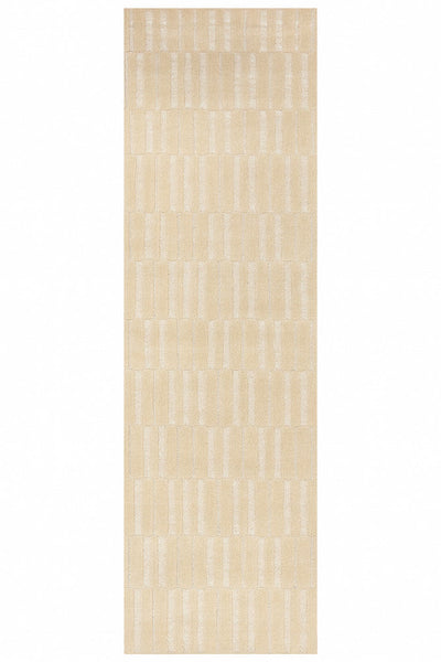 Forum Blocks Beige Runner Rug