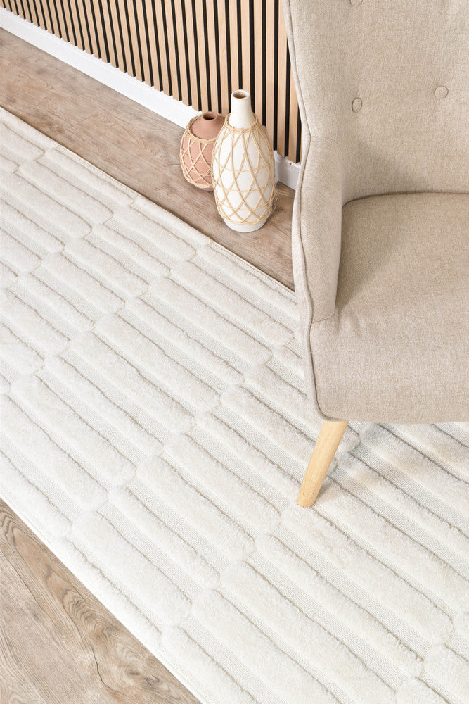 Forum Blocks Cream Runner Rug