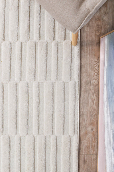 Forum Blocks Cream Runner Rug