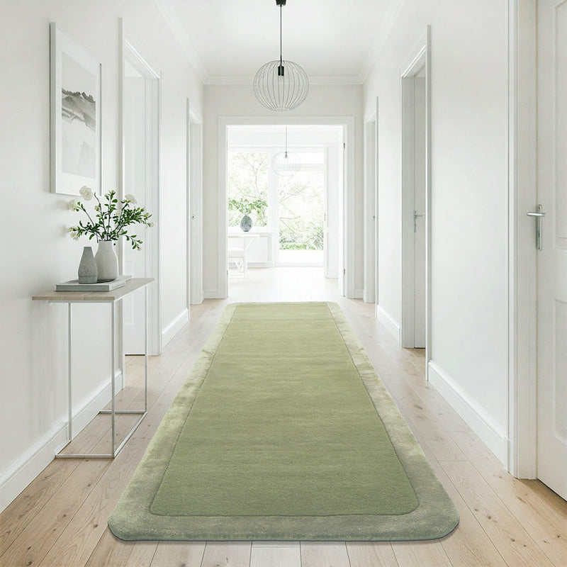 Charleston Green Wool Rich Runner Rug, Rugs Online Rugs Sydney Australia, www.rugsonlinerugs.com.au