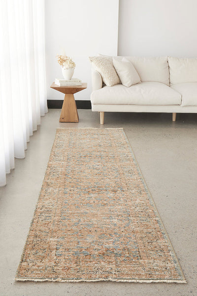 Charm Inspired Vintage Alexandria Ocean Runner Rug, Rugs Online Rugs Sydney Australia, www.rugsonlinerugs.com.au