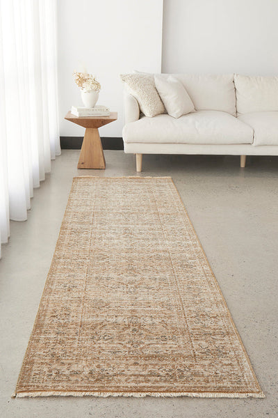 Charm Inspired Vintage Cairo Ivory Runner Rug, Rugs Online Rugs Sydney Australia, www.rugsonlinerugs.com.au