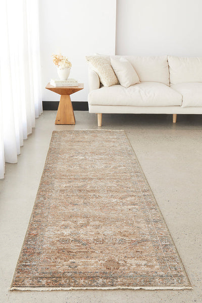 Charm Inspired Vintage Giza Natural Runner Rug, Rugs Online Rugs Sydney Australia, www.rugsonlinerugs.com.au