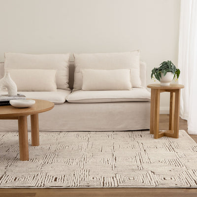 Coco Geometric Squares Cream Brown 8 Rug, Rugs Online Rugs Sydney Australia, www.rugsonlinerugs.com.au