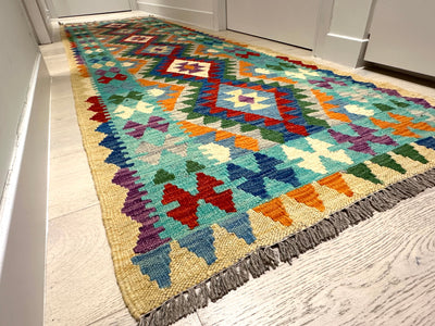 Kilim Chobi Handmade Multi Wool Runner Rug (STK550-2011) 283x85cm