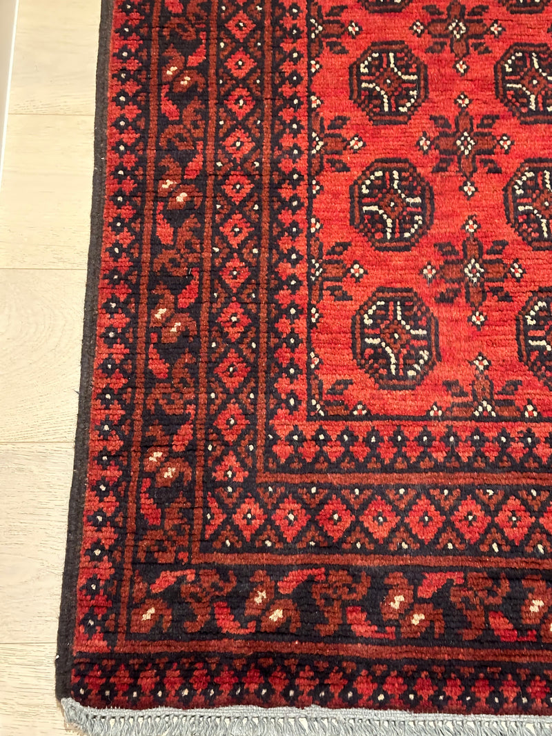 Bokhara Afghan Akhche Tribal Rug (STK550-2041) 284X77cm