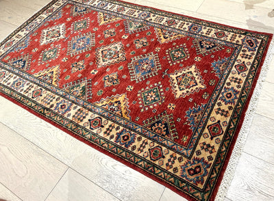 Kazak Super Fine Handmade Veggie Dye Wool Rug (550-1634) 154X97CM