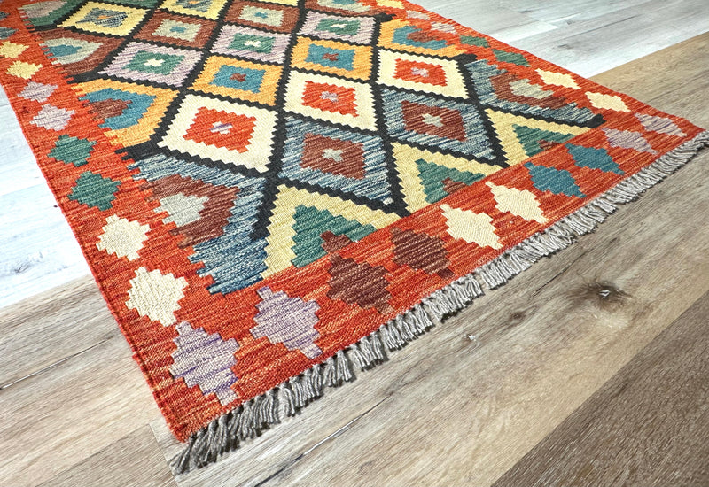 Kilim Chobi Handmade Multi Wool Rug (STK550-2077) 150X104CM