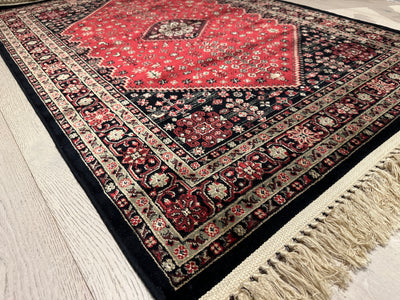 Hereke Tribal Farm Motif Red Silk Road Rug