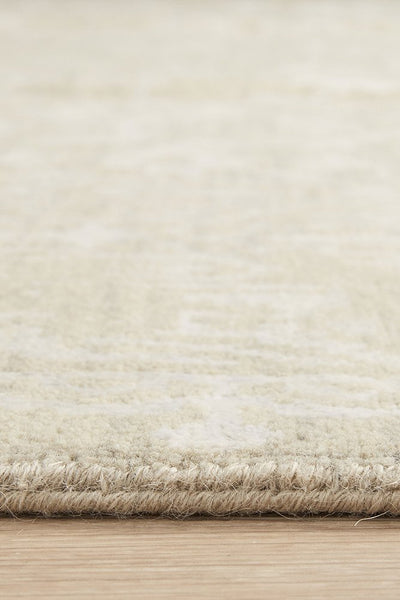Fine Handmade Indian Designer Modern Natural Grey Wool Rug 347X275CM