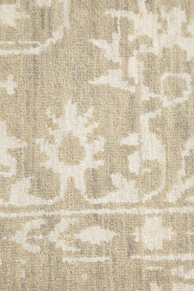 Fine Handmade Indian Designer Modern Natural Grey Wool Rug 347X275CM