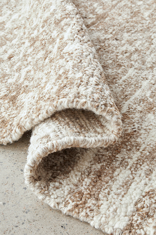 Darren Palmer Travertine Brown Wool Rug