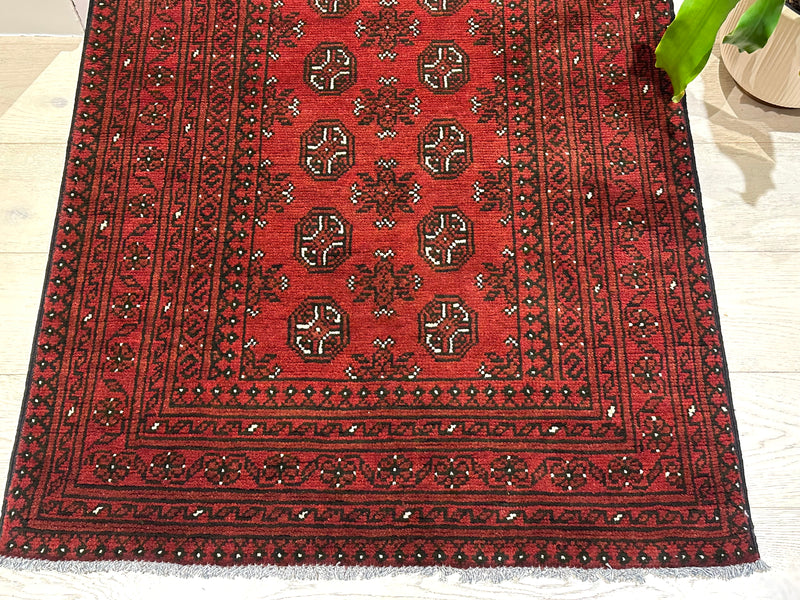 Bokhara Afghan Akhche Tribal Rug (STK550-2043) 197X95cm