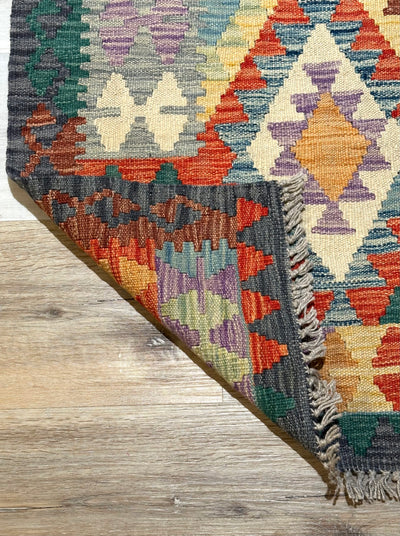 Kilim Chobi Handmade Multi Wool Rug (STK550-2078) 154X103CM