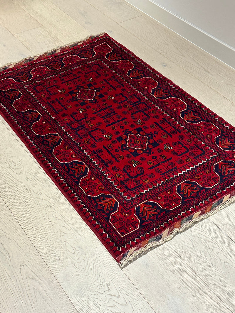 Kamyab Afghan Fine Tribal Wool Rug (550-1942) 123x80cm