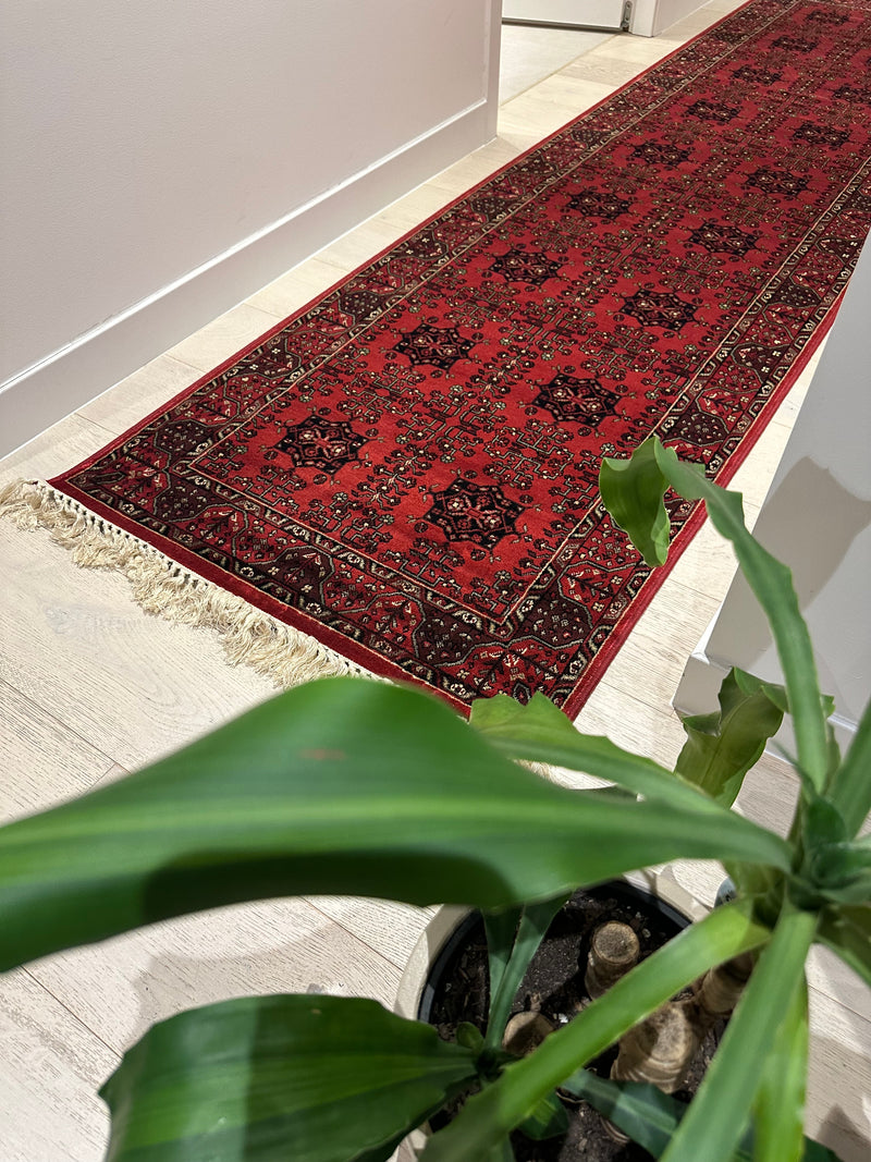 Hereke Tribal Red Silk Road Runner Rug, Rugs Online Rugs Sydney Australia, www.rugsonlinerugs.com.au