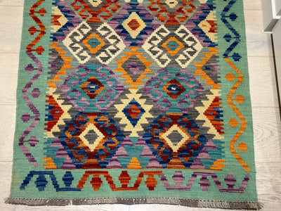 Kilim Chobi Handmade Multi Wool Runner Rug (STK550-2001) 244x79cm