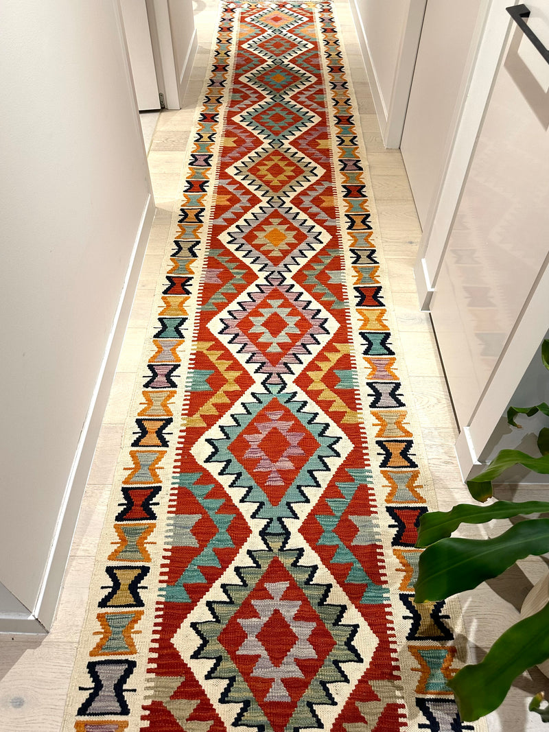 Kilim Chobi Handmade Multi Wool Runner Rug (STK550-2007) 588x81cm