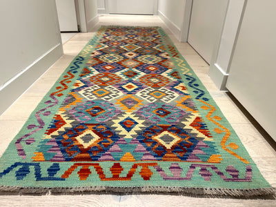 Kilim Chobi Handmade Multi Wool Runner Rug (STK550-2001) 244x79cm