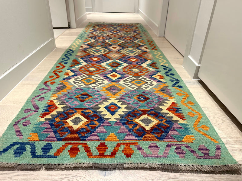 Kilim Chobi Handmade Multi Wool Runner Rug (STK550-2001) 244x79cm