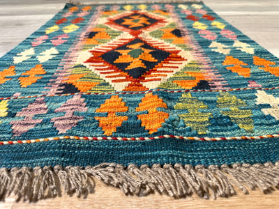 Kilim Chobi Handmade Multi Wool Rug (STK550-2069) 87X61CM