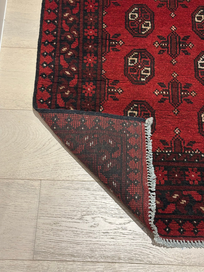 Bokhara Afghan Akhche Tribal Wool Runner Rug (STK550-2122) 193X76cm