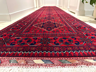 Kamyab Afghan Fine Handmade Tribal Wool Runner Rug (550-2089) 494X80cm