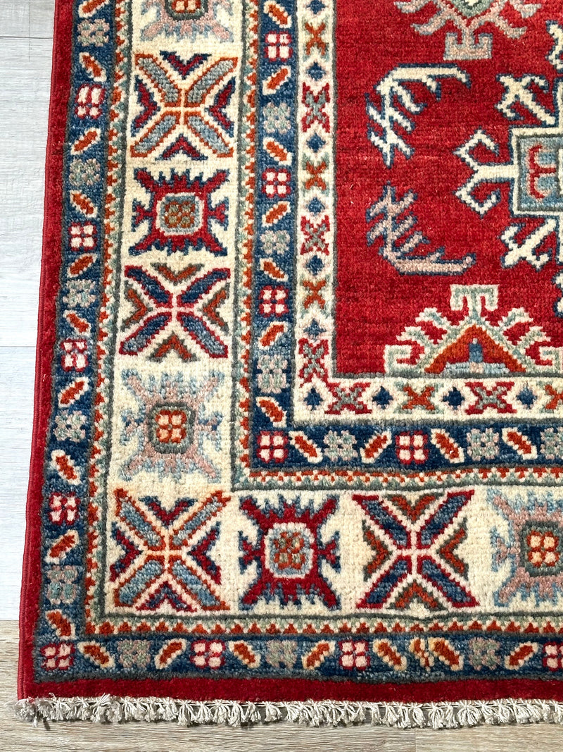Kazak Tribal Handmade Veggie Dye Rug (550-2066) 156X98CM