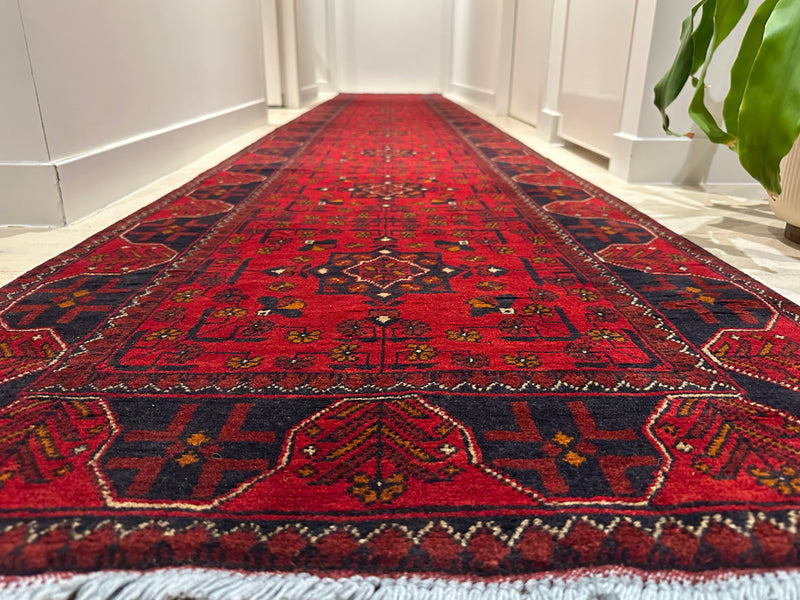 Khal Mohommadi Afghan Fine Tribal Wool Runner Rug (550-2017) 484x82cm