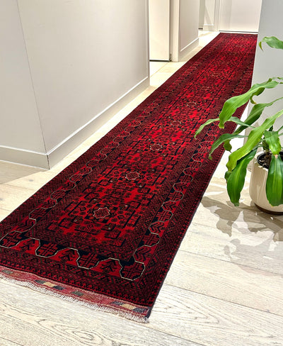 Kamyab Afghan Fine Handmade Tribal Wool Runner Rug (550-2088) 504X80cm