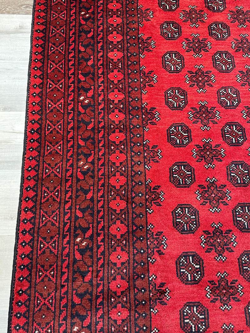 Bokhara Afghan Akhche Tribal Rug (STK550-2021) 289x201cm