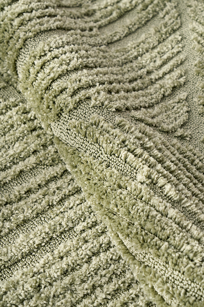Bursa Pyramid Green Runner Rug