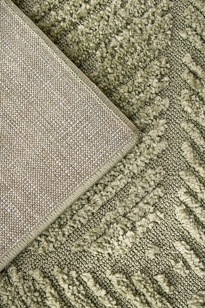 Bursa Pyramid Green Runner Rug