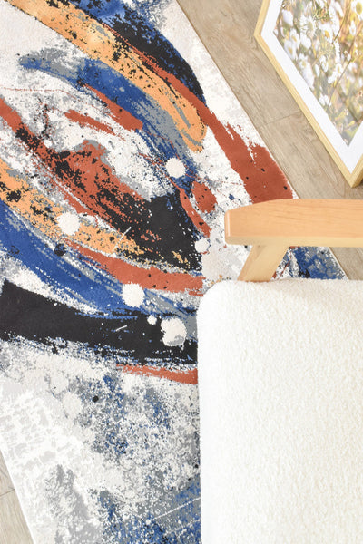 Rugbella Pop Art Flash Multi Grey Runner Rug
