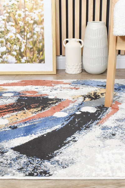 Rugbella Pop Art Flash Multi Grey Runner Rug